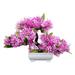 TISHITA Artificial Bonsai Tree Artificial Bonsai Living Room Bathroom Decor Indoor Centerpiece Shelf Office Desk Potted Japanese Tree pink