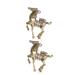 2 Pcs Horse Pendant Small Brassware Vintage Decor Creative Horse Pendant Grad Gift Feng Shui Charms Brass Horse Decor