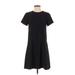 Madewell Casual Dress - Mini High Neck Short sleeves: Black Print Dresses - Women's Size 2