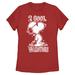 Women's Mad Engine Snoopy Red Peanuts Valentine's Day T-Shirt
