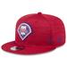 Men's New Era Red Philadelphia Phillies 2024 Clubhouse 9FIFTY Snapback Hat