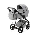 Mee-Go Milano Evo | 3in1 Travel System Plus Car Seat Base Stone Grey (Luxe)