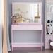 Boahaus Modern Vanity Desk, 2 Drawers, Mirror, Pink, for Bedroom