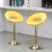 Set of 2 Modern Upholstered Adjustable Height Swivel Bar Stools, Dining Chairs