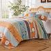 Penelope Quilt And Pillow Sham Set by Greenland Home Fashions in Calico Stripe (Size 3PC FULL/QU)