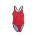 One Piece Swimsuit: Red Solid Swimwear - Women's Size Large