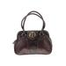 IMAN Leather Tote Bag: Brown Print Bags