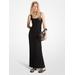 Michael Kors Ribbed Stretch Knit Maxi Dress Black M