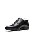 Schnürschuh CLARKS "Howard Walk" Gr. 46, schwarz (black leather) Herren Schuhe Business mit Lederinnensohle, Freizeitschuh, Halbschuh, Schnürschuh