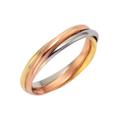 Fingerring FIRETTI "Schmuck Geschenk Gold 333 Damenring Goldring tricolor" Fingerringe Gr. 19, Gelbgold 333-Rotgold 333-Weißgold 333, 4 mm, goldfarben (gelbgoldfarben, weißgoldfarben, rotgoldfarben) Damen Fingerringe