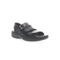 Wide Width Women's Breezy Walker Sandal by Propet in Black (Size 8 W)