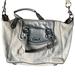 Coach Bags | Coach Ashley Leather Handbag Silver Purse | Color: Cream/Silver | Size: 14” Wide