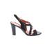 Via Spiga Heels: Black Solid Shoes - Women's Size 9 - Open Toe
