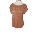 Anthropologie Tops | Anthropologie W5 Gold Short Sleeve Ripped Blouse Top Glitz Glitter Glam Small | Color: Gold | Size: S