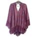 Free People Dresses | Free People Boho Womens Floral Print Mini Dress / Tunic In Summer Combo Size Xs | Color: Purple/Red | Size: Xs