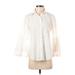 Calvin Klein 3/4 Sleeve Blouse: Ivory Tops - Women's Size Small