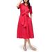 J. Crew Dresses | J. Crew Tie Waist Short Sleeve Shirtdress | Color: Red | Size: 2