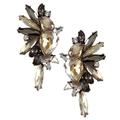 Free People Jewelry | Champagne Bird Marcasite Crystal Earrings | Color: White | Size: Os