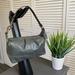 Coach Bags | Coach Y2k Gray Patent Leather Mini Shoulder Bag / Hobo / Baguette | Color: Gray | Size: Os