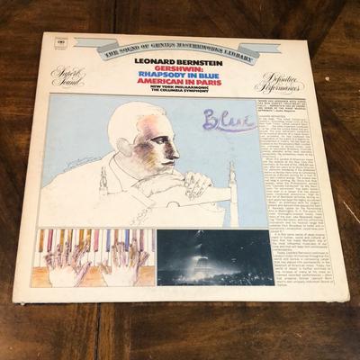 Columbia Media | Lp Vinyl Record Leonard Bernstein Gershwin Rhapsody In Blue American In Paris | Color: Blue | Size: Os