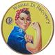 5 Year Women in Recovery Medallion Color Rosie The Riveter Serenity Prayer Sobriety Chip