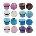 8 Pairs Stone Ear Tunnels Plugs (5-16mm) With Double O-Ring Ear Expander Gauges Stretcher For Punk Hip-hop Ear Tunnels (Color : 14mm)