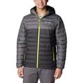 Columbia Men's Powder Lite Hooded Jacket Hooded Puffer Jacket, Shark x City Grey, Size S