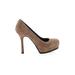Dolce Vita Heels: Pumps Stilleto Cocktail Party Tan Solid Shoes - Women's Size 6 - Round Toe