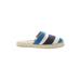 Banana Republic Mule/Clog: Espadrille Wedge Boho Chic Blue Color Block Shoes - Women's Size 5 1/2 - Open Toe