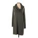 Michael Stars Casual Dress - Sweater Dress Cowl Neck Long sleeves: Gray Marled Dresses - Women's Size Small