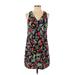 Old Navy Casual Dress - Shift V Neck Sleeveless: Black Print Dresses - Women's Size Small