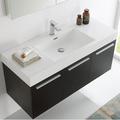 Fresca Senza Vista Single Wall-Mount Modern Bathroom Vanity Set w/ Mirror (Faucet Not Included) Wood/Plastic in Black | Wayfair FVN8092BW