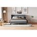 Tryimagine Upholstered Platform Bed Frame w/ Headboard, Mattress Foundation, Slat Support Upholstered in Gray | 38.6 H x 81.1 W x 81.1 D in | Wayfair