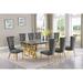 Willa Arlo™ Interiors Borel Rectangular 95" L x 46.00" W Dining Set Metal in Yellow | Wayfair EEEB4D6311034B99B388B093FBDFA8F2