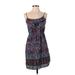 American Eagle Outfitters Casual Dress - Mini: Blue Aztec or Tribal Print Dresses - Women's Size Small