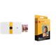 KODAK Smile Digital Sofortbildkamera mit 2x3 ZINK Drucker - HD-Qualität - 10MP & 2"x3 Premium Zink Fotopapier (100 Blatt) Kompatibel mit Kodak PRINTOMATIC-, Kodak Smile- und Step-Kameras und -Druckern