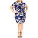 Fallon Abstract Print Center Ruched Dress