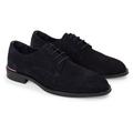 Schnürschuh TOMMY HILFIGER "CORE RWB SUEDE SHOE" Gr. 45, blau (dunkelblau) Herren Schuhe Business-Schuhe