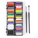 Htovila Cosmetic cream 2 Brush Watercolor Paint Palette Cakes 2 Brush Professional Split Cakes Non Toxic Non Toxic Water Palette Set 30 Split Cakes 2 Water Body Makeup LAOSHE