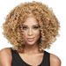 Desertasis african small curly wig slant parting African Black Short Curly Wig With Side Part For Export To Europe And America Gold
