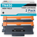 TN450 TN 450 Toner Cartridge Replacement for Brother TN450 TN420 TN-450 Black Toner for Brother Printer HL-2270DW 2280DW 2240 2230 MFC-7860DW 7360N (2 Blackï¼‰