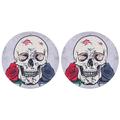 2 Pcs Skull Mouse Pad Gaming Mouse Pad Round Mouse Pad Office Mouse Pad Xxl Mouse Pad Liner Nonslip Mouse Pad