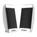 2pcs USB Powered Wired Laptop Computer PC Speakers Portable Multimedia Stereo Speaker for Laptop PC Computer (White)