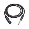 OWSOO Audio cable XLR Female Cable 48V Audio Cable Supply 6ft Balanced Patch Male XLR Female Audio Supply Balanced Cable 6ft Audio cable 6.35 Cable -interference Cable Interference 48V