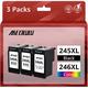 245XL 246XL Ink Cartridge Combo Pack for Canon PG-245XL CL-246XL for PIXMA MG2420 MG2520 MG2522 MG2525 MG2920 MG2922 MG2924 MG3020 MG3022 MG3029 TR4520 1245 Printer (3 Pack)