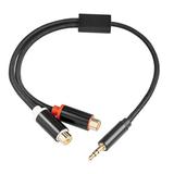 Spirastell Audio Cable RCA Stereo Audio 3.5mm Male Dual Plated 1Ft Mobile MP3 Player Y DVD MP3 Player Audio Cable Dual RCA PC TV DVD 1/8 Inch RCA Inch RCA Stereo Cable Plated 1Ft Cable 1/8 Inch QAHM