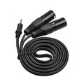 OWSOO Audio Cable 1/8 Inch Cable Male 1/8 3-Core XLR Audio XLR Audio Cable Dual XLR 4.9Ft Audio Adapter Audio Cable 4.9Ft XLR Cable Male 3.5mm Audio Adapter Stereo Adapter Stereo Cable HUIOP ERYUE