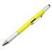 6 in 1 Multi-functional Stylus Pen with Black/Blue Refill Tool Tech Ballpoint Pen with Clip Smooth Writing