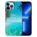 COMIO Case Compatible with iPhone 15 Ocean Beach Sea Wave Design for iPhone 15 Shockproof Anti-Scratch Matte IMD Navy Blue Waves Case for iPhone 15 6.1 inch 2023