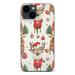 ONETECH for iPhone 14 Case Christmas Clear Soft TPU Anti-Scratch Anti-Yellow Shockproof Protective Phone Cover/Cute Santa Claus Elk Designed for iPhone 14 6.1 inch